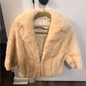 Elegant Cream Fur Coat